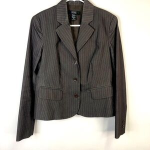 Body by Victoria brown pinstripe fitted blazer sz 4